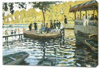 Obraz 100x70cm La Grenouillère, Monet Vintage do Salonu