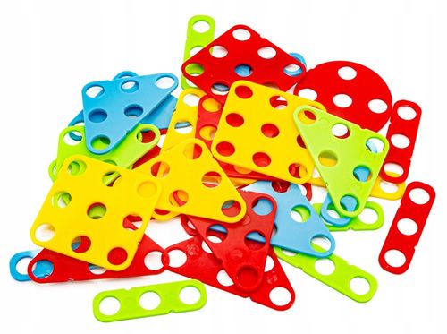 WKRĘTARKA ZESTAW KONSTRUKCYJNY dla dzieci ŚRUBKI 3D Kolorowe klocki Kuferek na Arena.pl