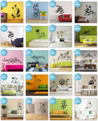 NAKLEJKI ścienne NAKLEJKA kwiaty floral ŚCIANĘ 120 na Arena.pl