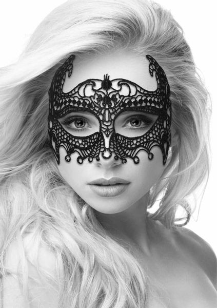 Czarna Maska Wenecka - Lace Eye-Mask - Empress One Size (uniwersalny) zdjęcie 1