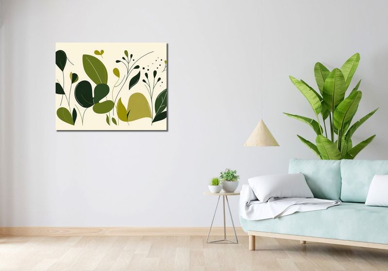 Obraz 90x70cm Świeżość Liści zdjęcie 2