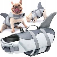 KAMIZELKA RATUNKOWA DLA PSA SZELKI DO WODY PŁYWANIA KAPOK REKIN SHARK M