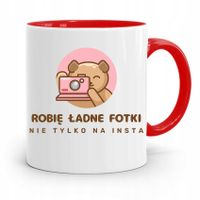 Kubek Czerwony Fotografa Fotoszop Prezent Z Nadrukiem Ze Zdjęciem