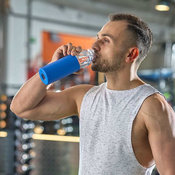 Szklana butelka Refresh 560 ml, niebieski zdjęcie 5