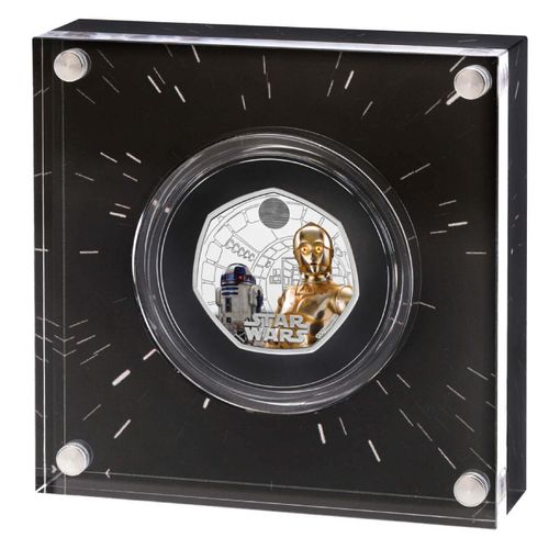 Star Wars: R2-D2 and C-3PO kolorowany 50p Srebro 2023 Proof na Arena.pl