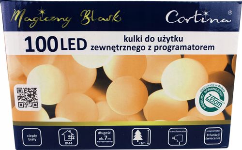 LAMPKI CHOINKOWE KULKI 100 LED 8 FUNKCJI WEW/ZEW na Arena.pl