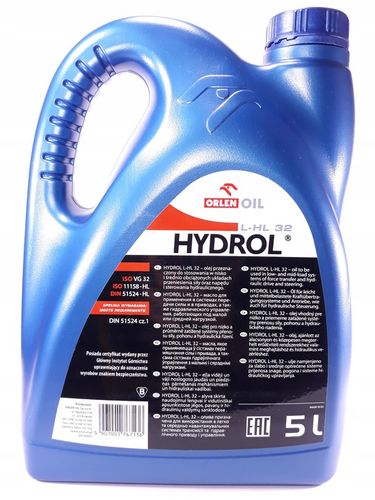 Olej do Układów Hydraulicznych Orlen Oil HYDROL L-HL 32 | 5L na Arena.pl