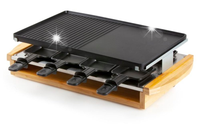 DOMO DO9246G grill raclette bambusowy + patelnie