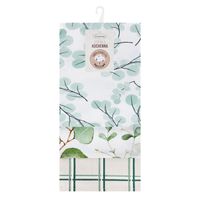 Bawełniane ściereczki Clover 3 szt 50x75 cm liście zielony