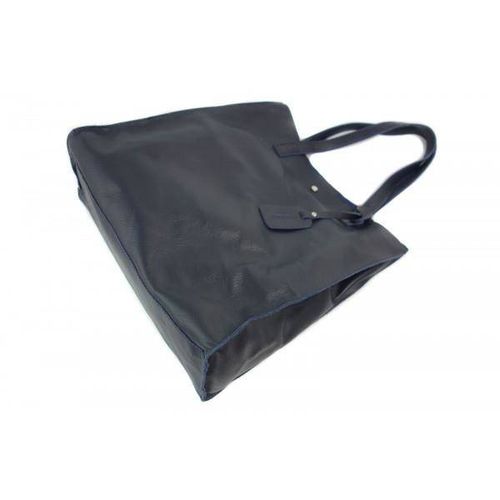 TOREBKI SKÓRZANE ZE SKÓRY NATURALNEJ SHOPPER BAG GENUINE LEATHER NA RAMIĘ A4 GRANATOWA GL46BS na Arena.pl