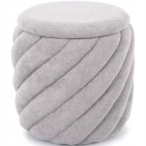 Pufa ze Schowkiem do Salonu Jasny Szary Puf Tapicerowany PELARO SIGNAL na Arena.pl