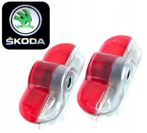 2x LED LOGO PROJEKTOR HD 3D DRZWI SKODA OCTAVIA I II na Arena.pl