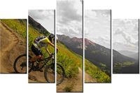 100CM 150CM OBRAZ 5 ELEM ZJAZD CRESTED BUTTE ZACH DISCHNER ŚCIENNY