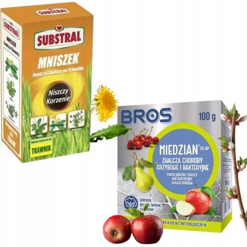 Środek Miedzian Bros 100g + Środek chwastobójczy Mniszek Substral 250ml na Arena.pl