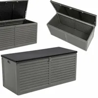 DUŻA SKRZYNIA OGRODOWA 490L SCHOWEK NA NARZĘDZIA DO DOMU OGRODU ŁAWKA 200KG
