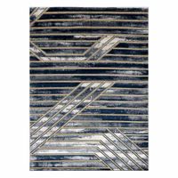 RUG/LU/WELLI/LINES/NAVY+GREY/140x190