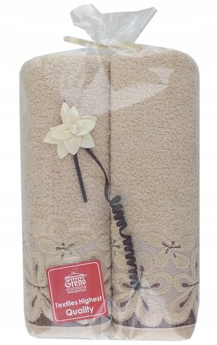 Komplet 2 ręczników Bella 70x140 Greno beżowy na Arena.pl