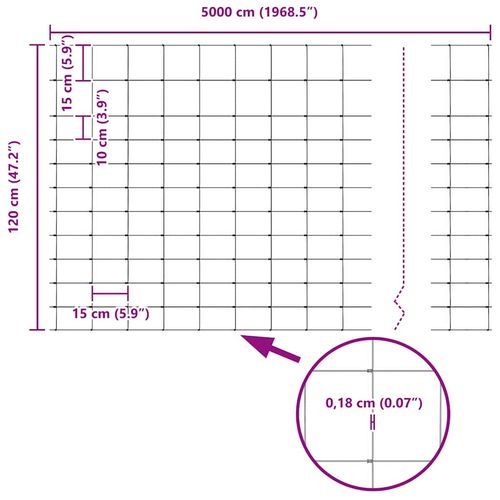 Ogrodzenie z słupkami Srebrny 1.2 x 50 m Stal na Arena.pl