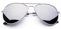 Okulary Pilotki Aviator Przeciwsłoneczne Lustrzane Męskie Damskie + Gratisy