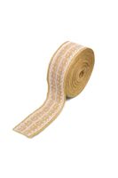 Taśma jutowa z koronką 7cm x 1m