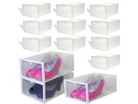 10x pudełko organizer pojemnik na buty obuwie z klapą zestaw