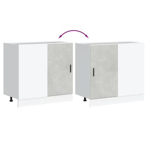 Szafka dolna zlewu Lyon Beton Szary Drewno klejone na Arena.pl