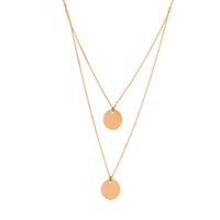 Złoty Naszyjnik Celebrtyka Dwa Kółka Grawer