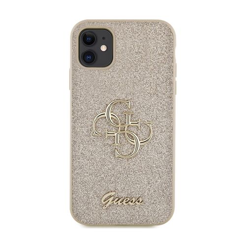 Guess Glitter Script Big 4G - Etui iPhone 11 (złoty) na Arena.pl