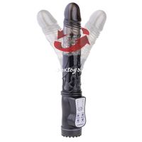 Żelowy Penis Rotacyjny z METALOWYMI KULKAMI CZARNY