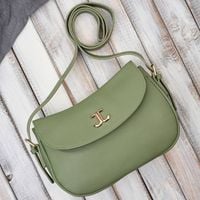 torebka damska ze skóry syntetycznej zielona na ramię sp-21-gre