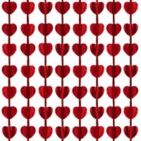 Kurtyna imprezowa Serca czerwona, 100x200 cm