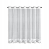 Firana gotowa na przelotkach SADIE 300x150 biała koronka kwiaty