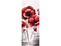 40X100CM CZERWONE MAKI OBRAZ PION