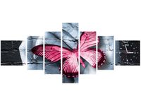 70CM 160CM ZEGAR 7 ELEME MOTYLOWE GRAFFITI DRUK OBRAZ