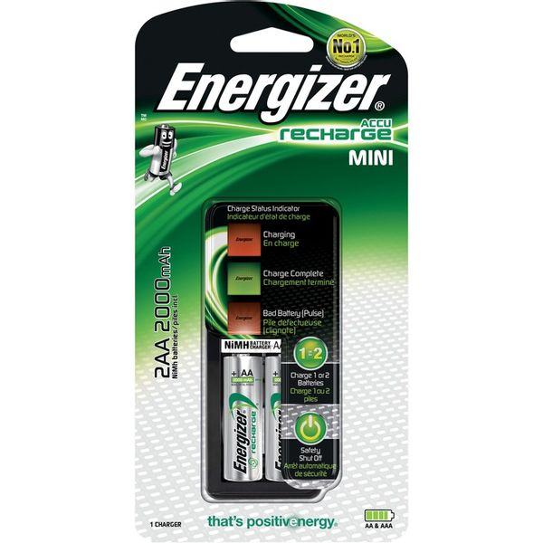 Ładowarka ENERGIZER Mini Baterii AAA R3 AA R6 + 2x Akumulatorki AA 2000mAh zdjęcie 1