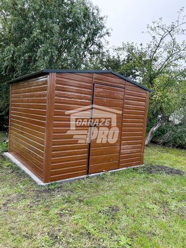 Domek Ogrodowy 3x3 Drzwi Dach dwuspadowy Drewnopodobny   GP240 na Arena.pl