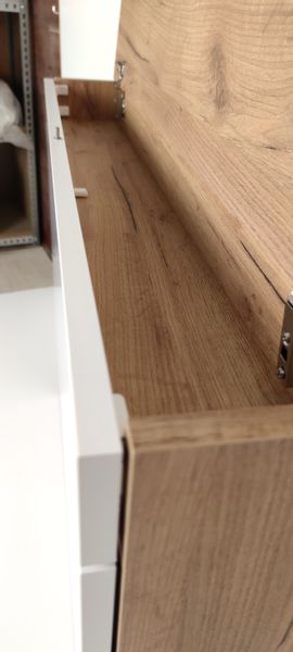 Szafka na buty Arles DOTYK 100 korpus: Dąb Złoty Craft / fronty: Biały zdjęcie 4