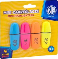 mini zakreślacze  4szt blister  8073