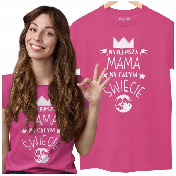 KOSZULKA DLA MAMY Z KUBKIEM NAJLEPSZA MAMA NA ŚWIECIE ZESTAW UPOMINKOWY 1+1 zdjęcie 4