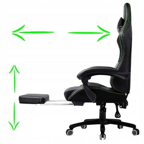 FOTEL KUBEŁKOWY OBROTOWY GAMINGOWY KRZESŁO GRACZA ERGONOMICZNY Z PODNÓŻKIEM na Arena.pl