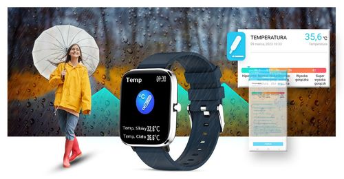 Smartwatch Giewont Dynamic SmartCall GW230-4 - Silver/Deep Ocean na Arena.pl