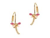 kolczyki różowe ważki (p13274au-e209)