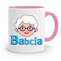 Kubek Różowy Dla Babci Babcia Z Nadrukiem Ze Zdjęciem