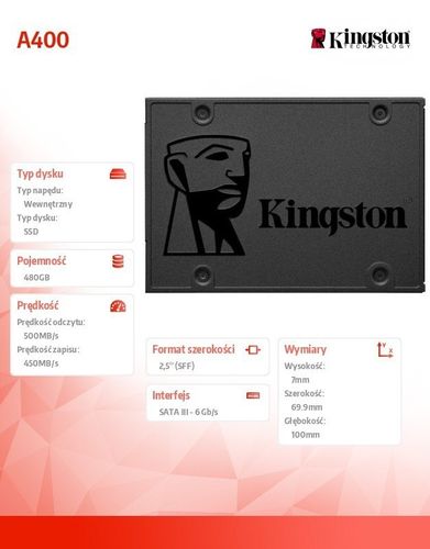 SSD A400 SERIES 480GB SATA3 2.5'' na Arena.pl