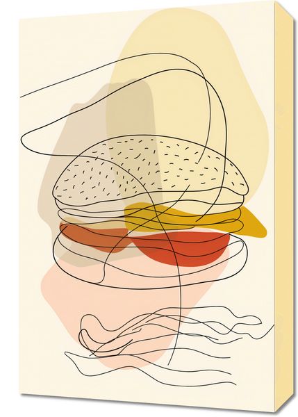 Obraz 40x60cm Cieniutki Burger zdjęcie 1