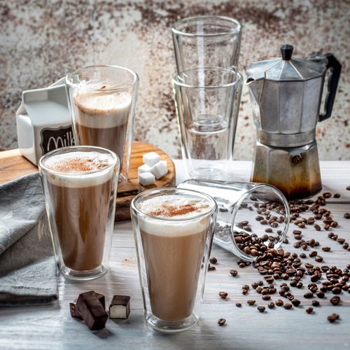 Szklanki Termiczne Do Kawy Latte + Łyżeczki 2szt na Arena.pl
