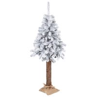 Choinka sztuczna na pniu 180 cm świerk śnieżony jak żywy, ze stojakiem