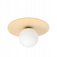 PLAFON LAMPA SUFITOWA EMIBIG KENZO 1142/1B DREWNO / BIAŁY