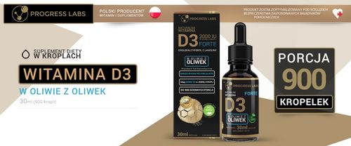 Naturalna Witamina D3 Forte krople 2000IU 30ml na Arena.pl