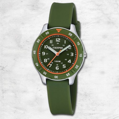 Zegarek dziecięcy Calypso młodzieżowy gumowy zielony Calypso Junior na Arena.pl